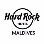 โลโก้โรงแรม Hard Rock Hotel Maldives รีสอร์ตที่พักหลักระดับ 5 ดาวและสถานที่จัดปาร์ตี้