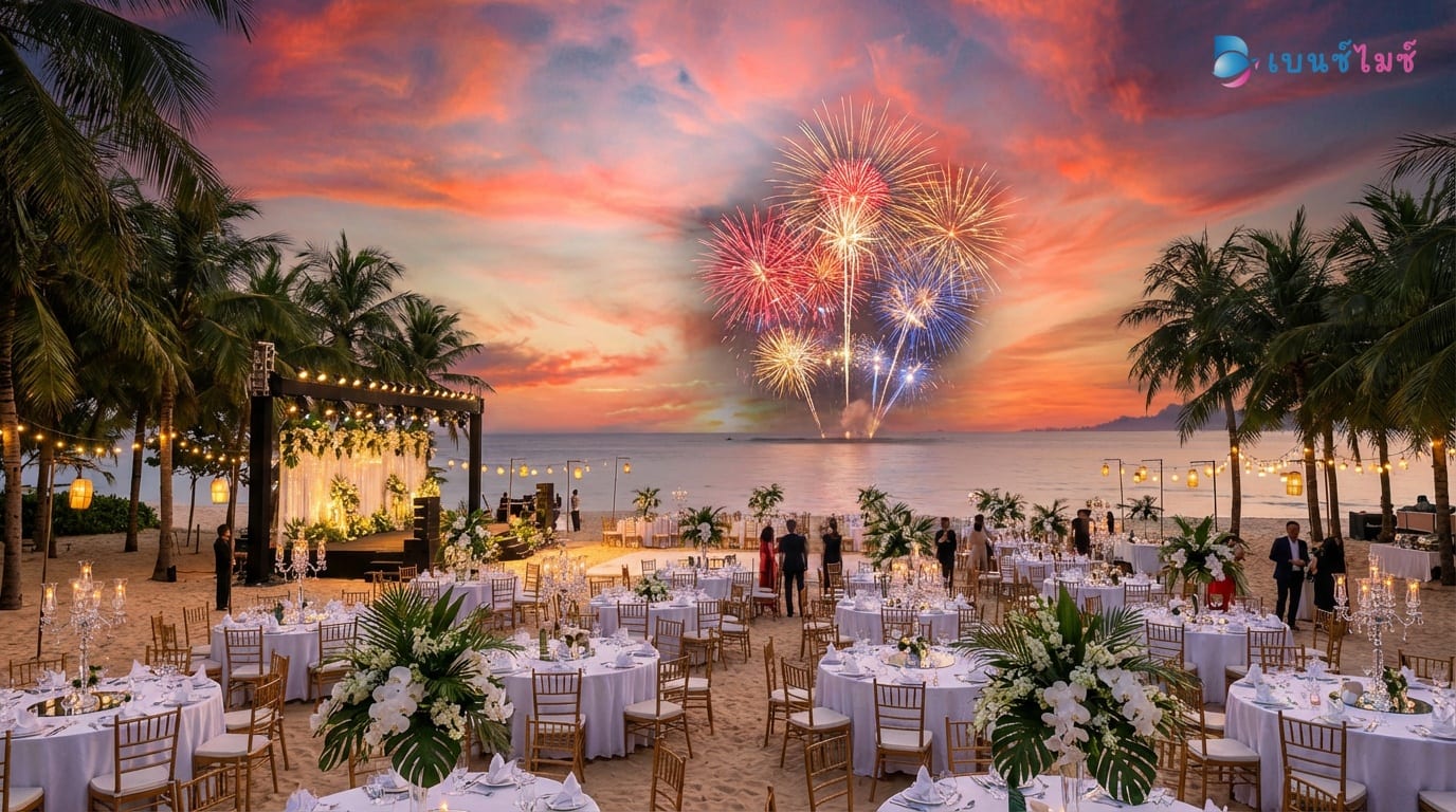 Phu Quoc Sunset Town: จัด Gala Dinner ริมทะเลพร้อมดูพลุ…