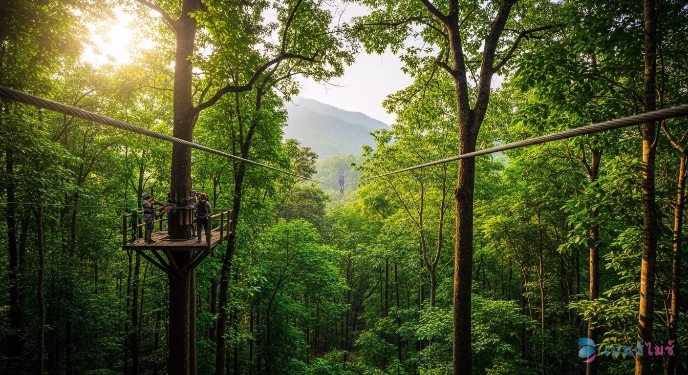 Zipline เชียงใหม่ กิจกรรม adventure สวนผจญภัย