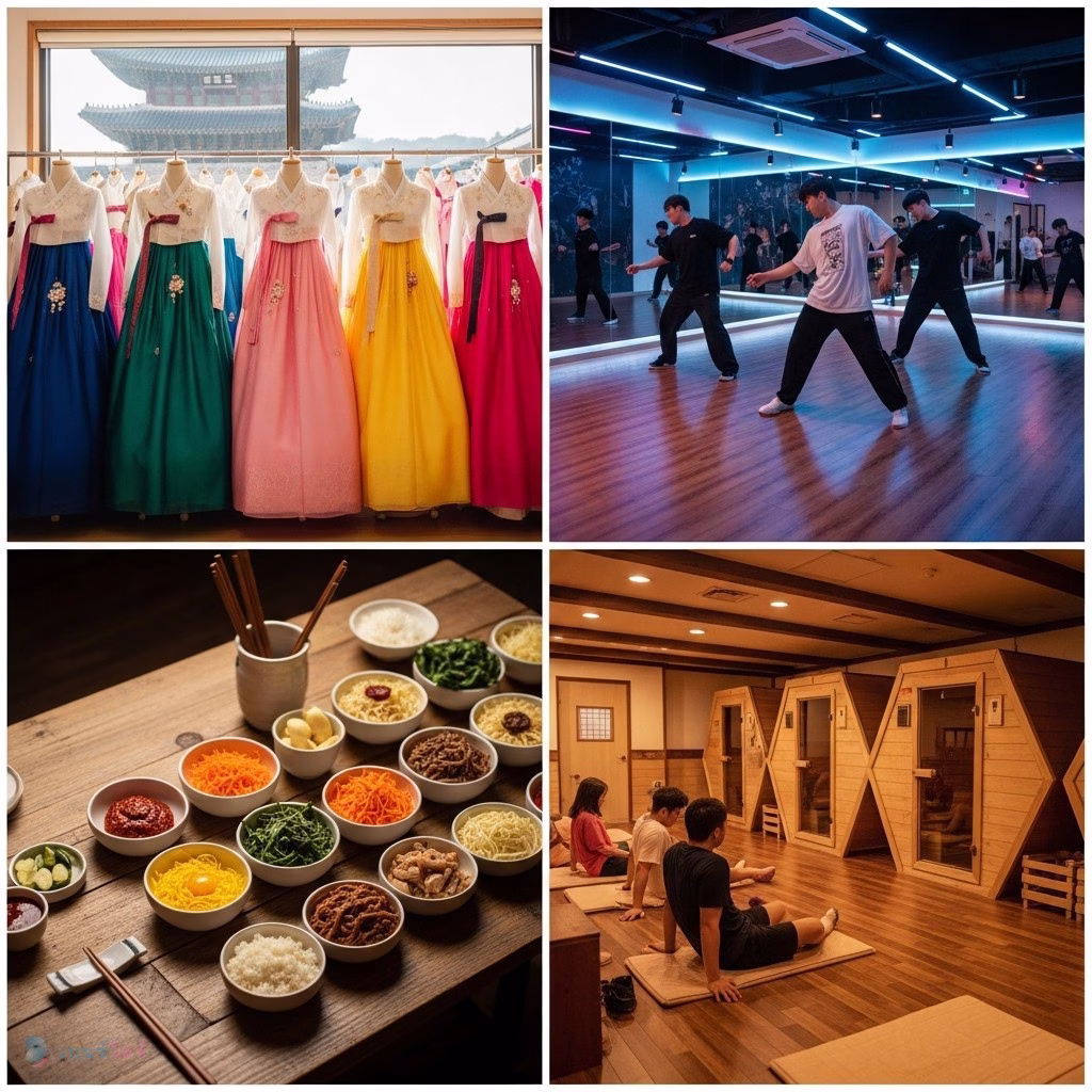 กิจกรรม K-Culture สำหรับกรุ๊ปองค์กร ชุด Hanbok เต้น K-Pop ทำอาหารเกาหลี สปาเกาหลี