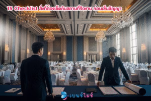 Checklist: 15 สิ่งที่ต้องตรวจสอบกับสถานที่จัดงานก่อนเซ็นสัญญา