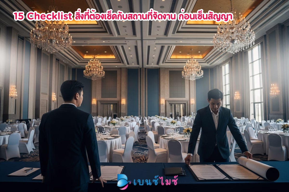 Checklist: 15 สิ่งที่ต้องตรวจสอบกับสถานที่จัดงานก่อนเซ็นสัญญา
