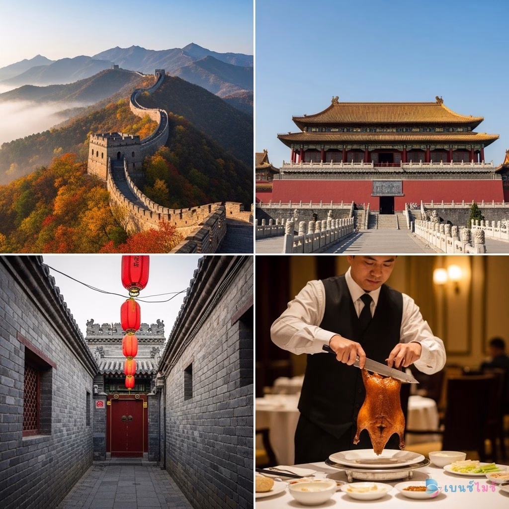 สถานที่ท่องเที่ยว Beijing กำแพงเมืองจีน พระราชวังต้องห้าม ซอย Hutong