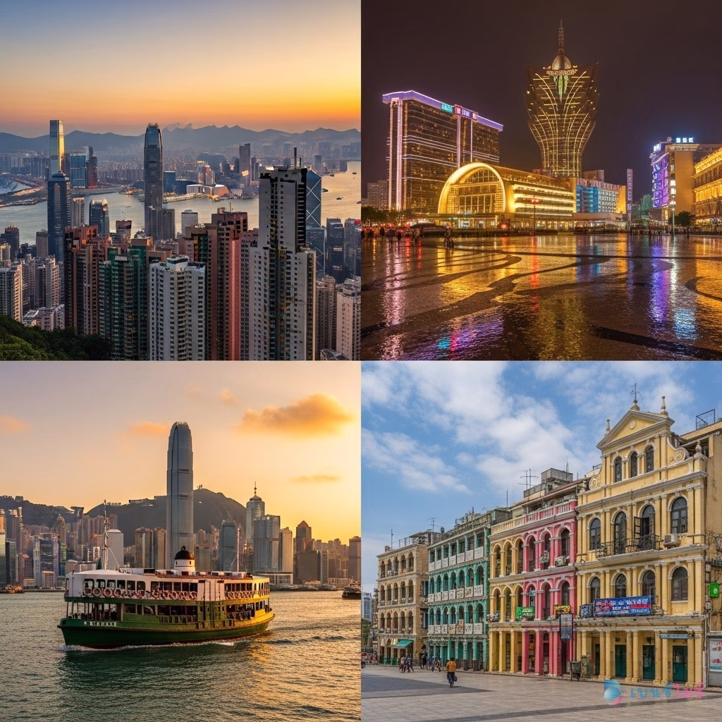 ไฮไลท์ฮ่องกงและมาเก๊า Victoria Peak เฟอร์รี่ Casino Resort มรดกโปรตุเกส