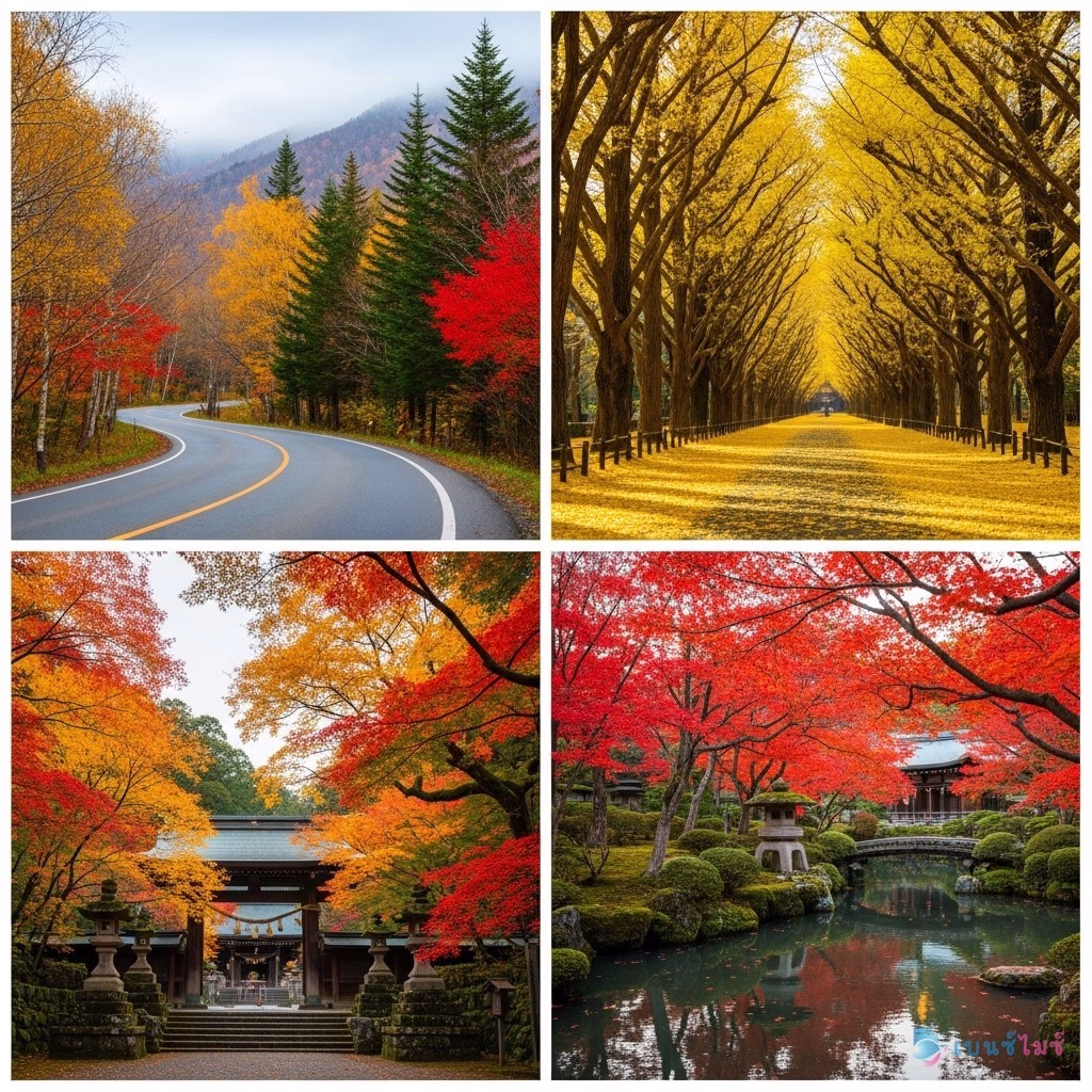 ใบไม้เปลี่ยนสีญี่ปุ่นแต่ละภูมิภาค ฮอกไกโด โตเกียว เกียวโต นิกโก้