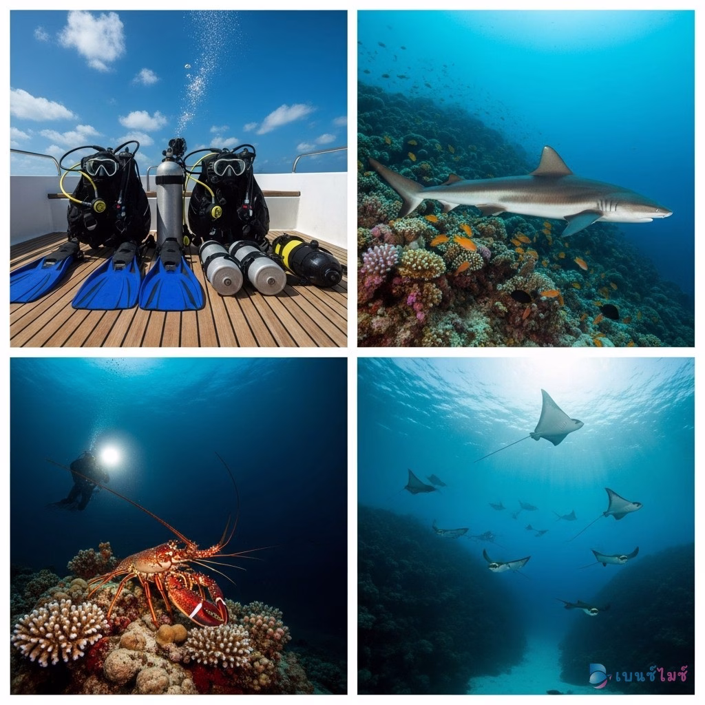 กิจกรรม Diving ที่มัลดีฟส์ ดำน้ำลึก ปะการัง ฉลาม Night Diving