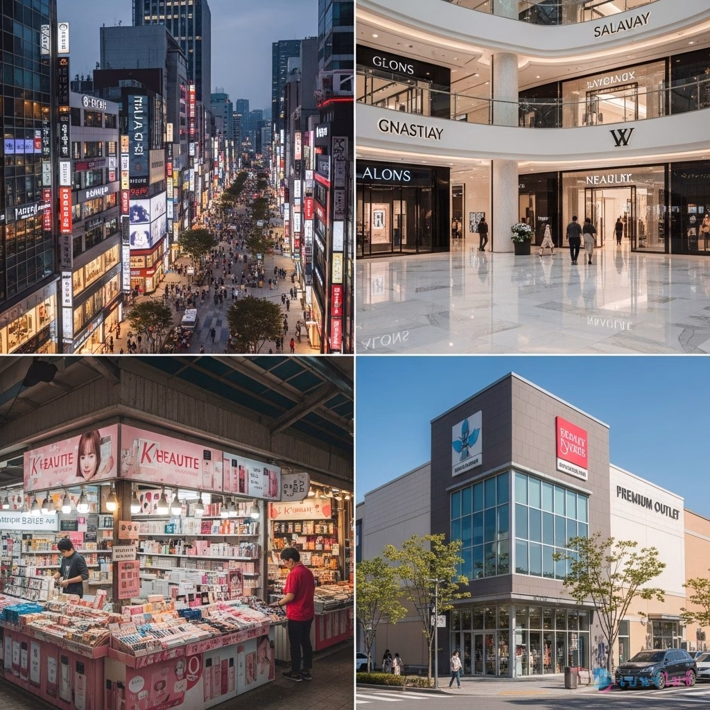 ย่านช็อปปิ้งในโซล Myeongdong Gangnam Hongdae Outlet