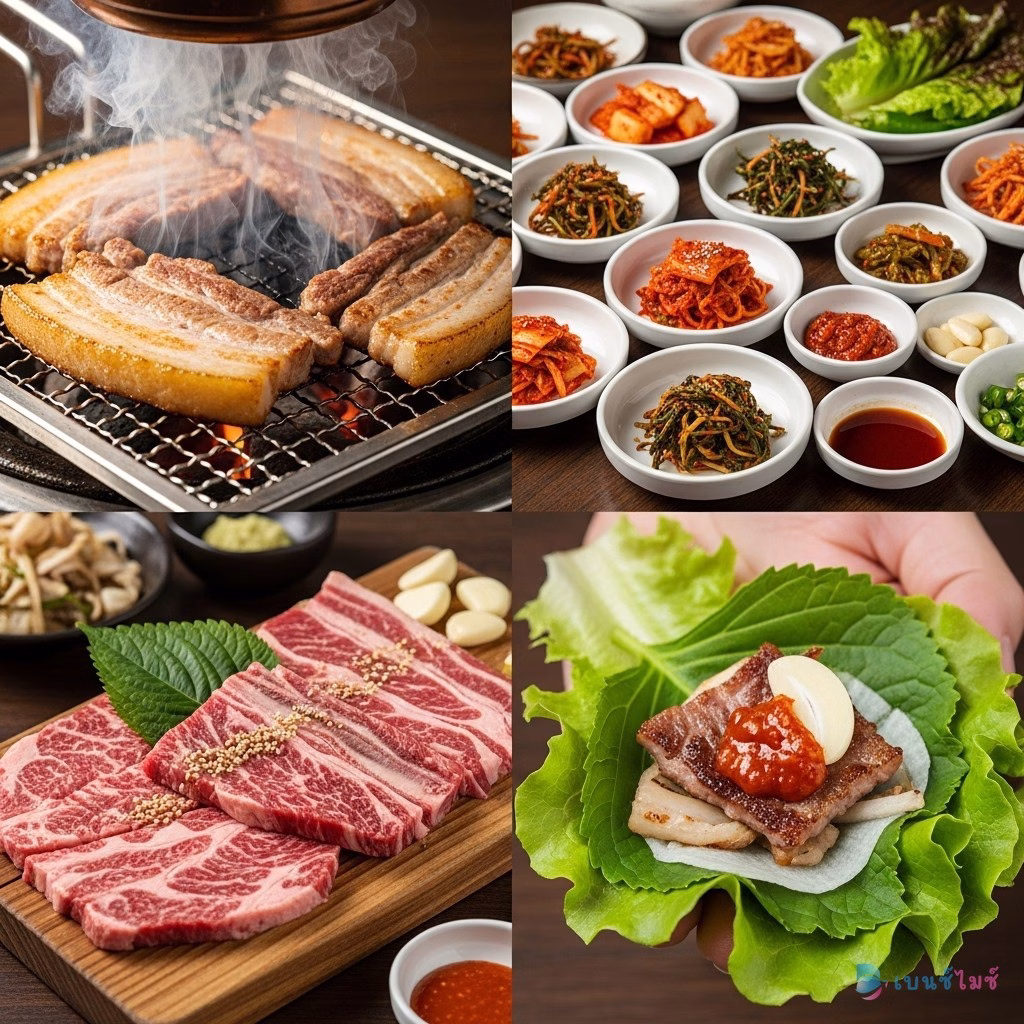 ประสบการณ์ Korean BBQ เนื้อย่างบนเตา ซัมกยอบซัล เครื่องเคียง และบรรยากาศร้าน